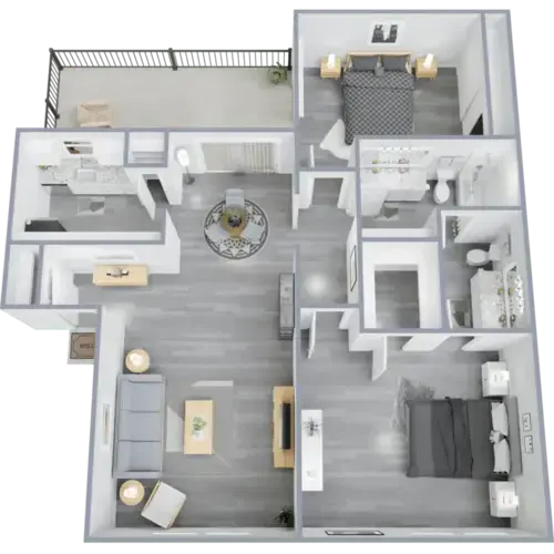 3800 on Portland Irving Floorplan 3