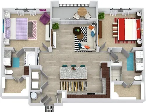 3Sixty Flats Grand Prairie floor plan 1