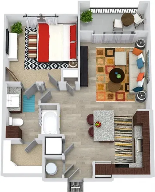 3Sixty Flats Grand Prairie floor plan 1