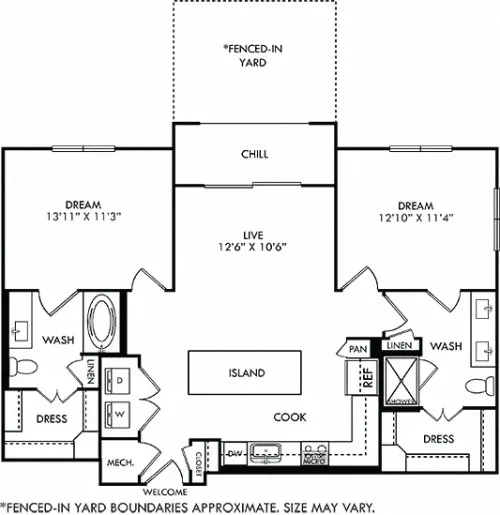 3Sixty Flats Grand Prairie floor plan 2