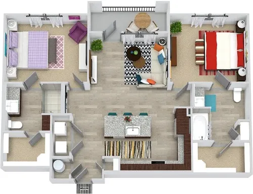 3Sixty Flats Grand Prairie floor plan 3