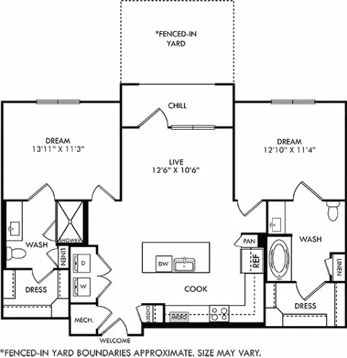 3Sixty Flats Grand Prairie floor plan 4