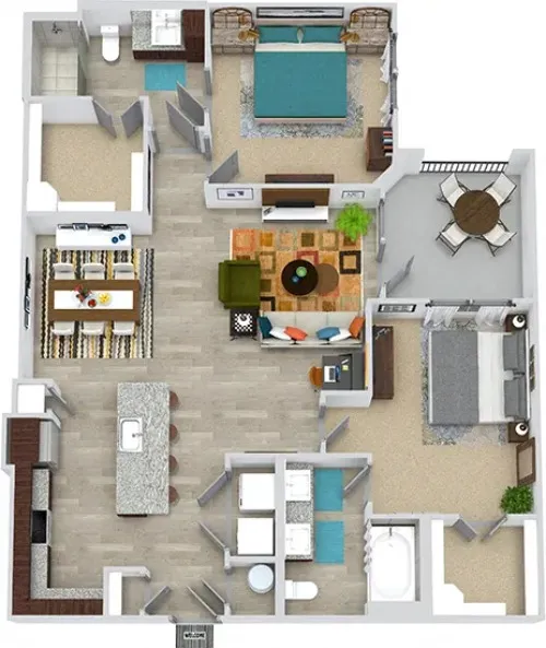 3Sixty Flats Grand Prairie floor plan 6