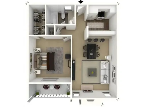 Amber Dawn Apartments Dallas FloorPlan 1