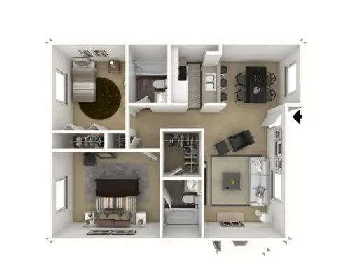 Amber Dawn Apartments Dallas FloorPlan 2