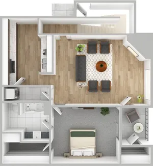 Avalon Villas Irving Floorplan 1