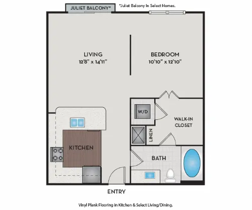 Brick Row Apartments Richardson FloorPlan 1