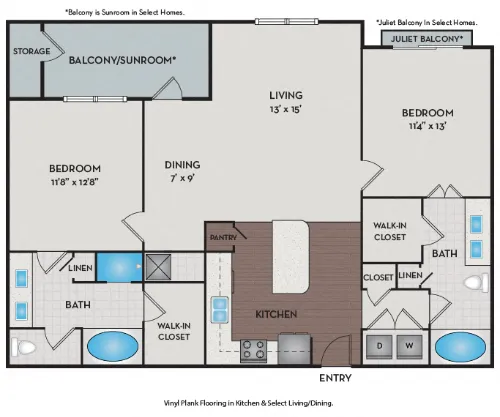 Brick Row Apartments Richardson FloorPlan 11