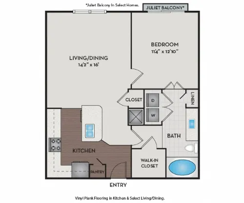 Brick Row Apartments Richardson FloorPlan 3