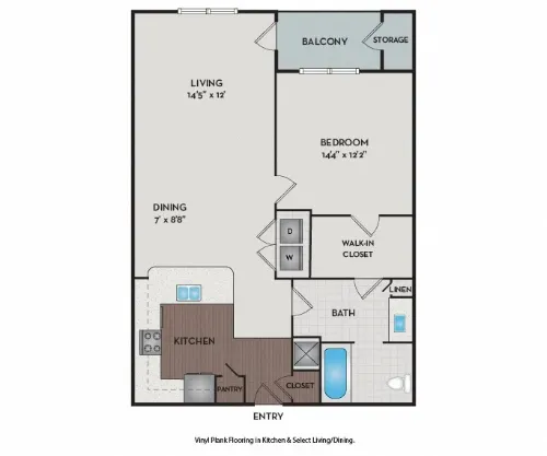 Brick Row Apartments Richardson FloorPlan 6
