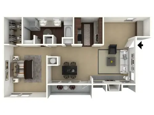 Broadmoor Villas Irving Floorplan 1