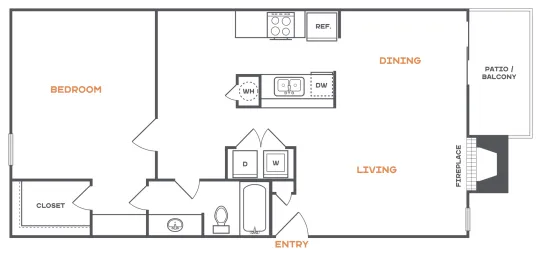 Brookbend Carrollton Apartment Floor Plan 1