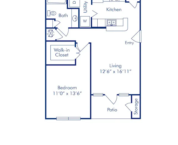 Camden Buckingham Richardson Apartment Floor Plan 1