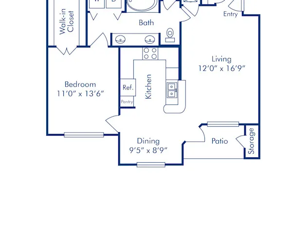 Camden Buckingham Richardson Apartment Floor Plan 2