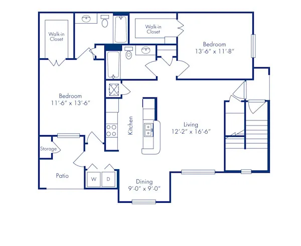 Camden Buckingham Richardson Apartment Floor Plan 3