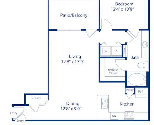 Camden Riverwalk Grapevine Floorplan 1