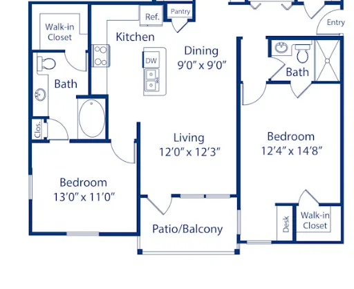 Camden Riverwalk Grapevine Floorplan 14