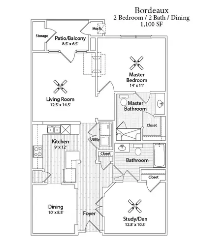 Chateau on Wildbriar Lake Irving Floorplan 3