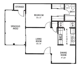 Colinas Pointe Irving Floorplan 1