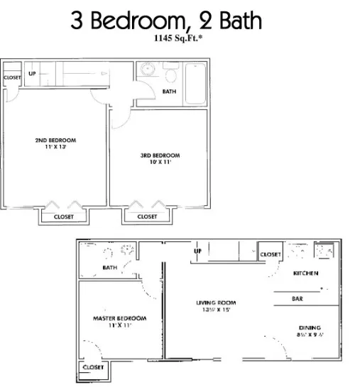 Cotton Creek Apartments Grand Prairie FloorPlan 3