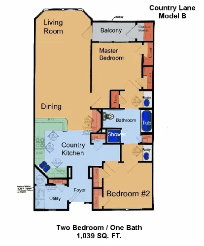 Country Lane Seniors McKinney Floorplan 2