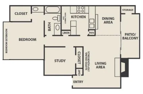 Creekwood Apartment Homes Irving FloorPlan 6