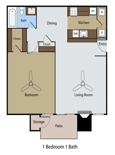 Dove Park Apartments Grapevine Floorplan 1