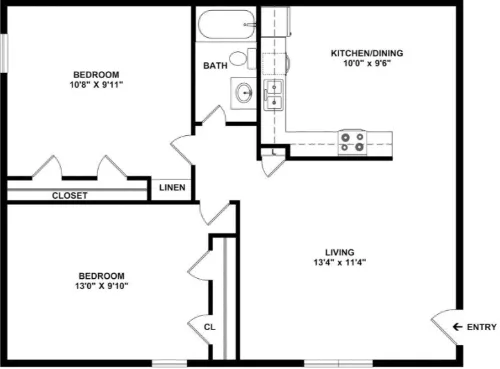 Edgewood Apartments Irving floor plan 2