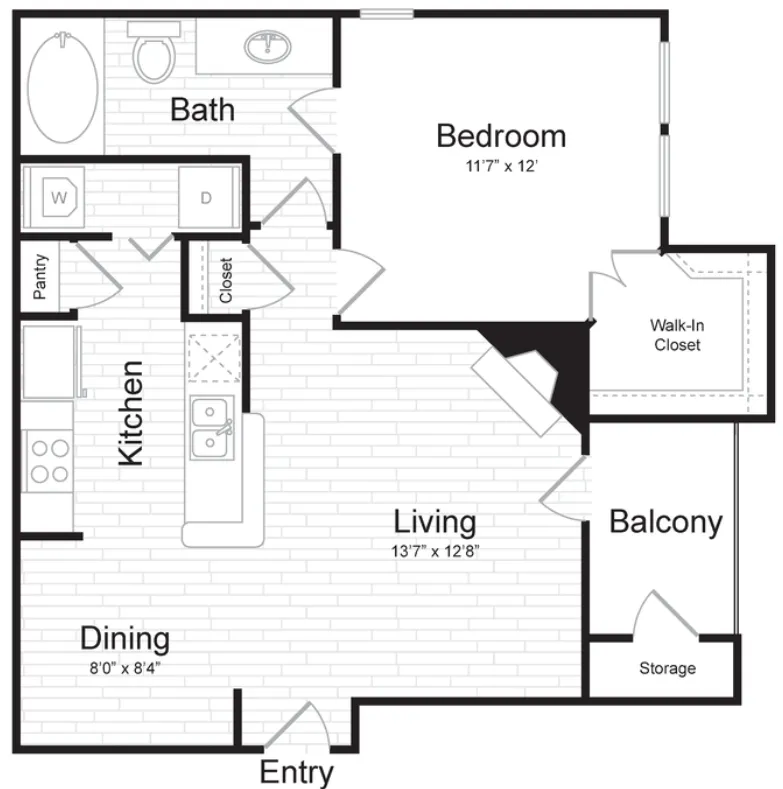 Eleven11 Lexington at Flower Mound Apartment Floor Plan 1