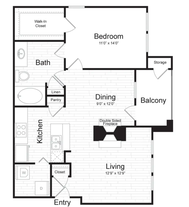 Eleven11 Lexington at Flower Mound Apartment Floor Plan 2