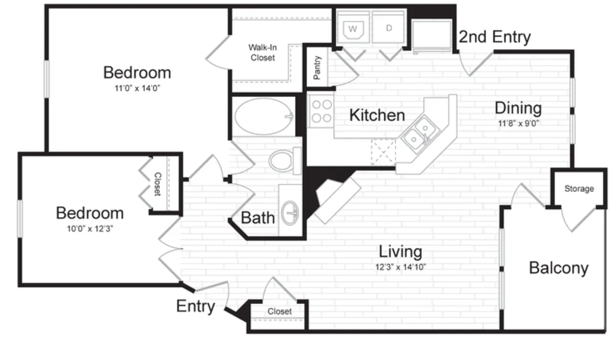 Eleven11 Lexington at Flower Mound Apartment Floor Plan 3
