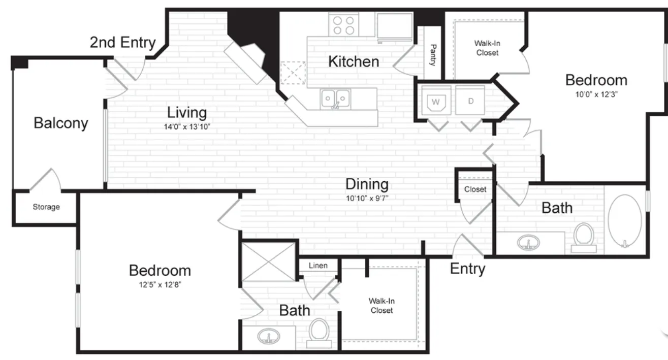Eleven11 Lexington at Flower Mound Apartment Floor Plan 4