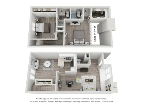 Falls on Clearwood Apartments floor plan 3