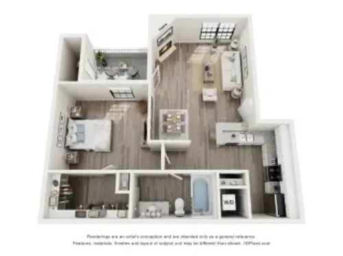 Foxborough Apartments Irving FloorPlan 1