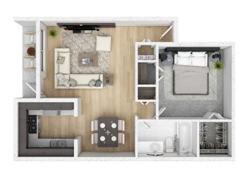 Gateway Apartment Homes Dallas FloorPlan 1