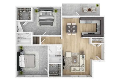 Gateway Apartment Homes Dallas FloorPlan 2