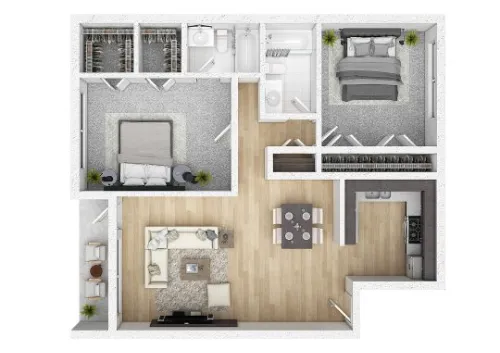 Gateway Apartment Homes Dallas FloorPlan 3