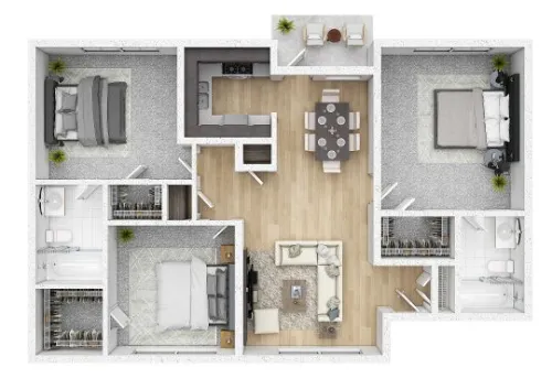 Gateway Apartment Homes Dallas FloorPlan 4