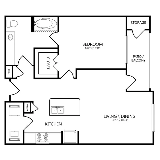 Grapevine Station Apartments Floorplan 2