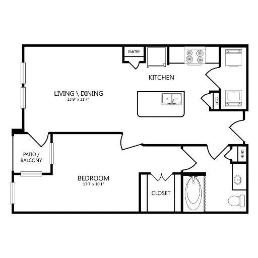 Grapevine Station Apartments Floorplan 3