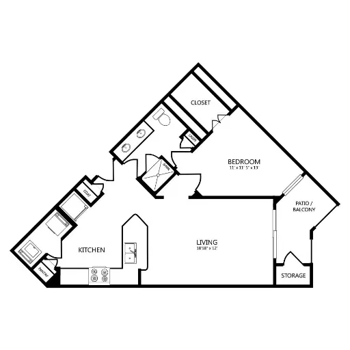 Grapevine Station Apartments Floorplan 4