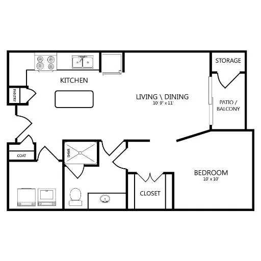Grapevine Station Apartments Floorplan 5