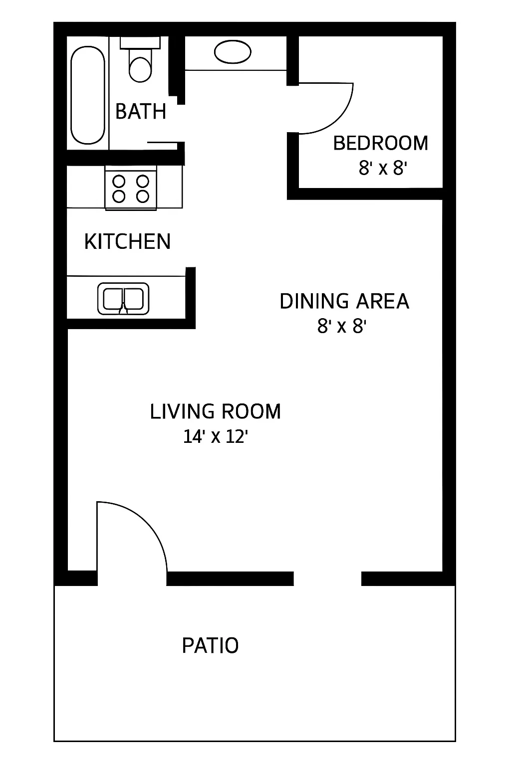 Greenhill Apartments Grand Prairie Floor Plan 1