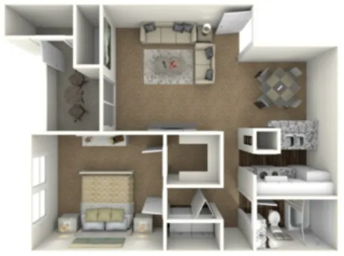 Hawke Apartment Homes Irving FloorPlan 3
