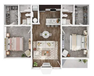 Heather Ridge Apartment Homes Irving Floorplan 2