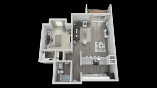 Hendrix Apartments Arlington Floorplan 1