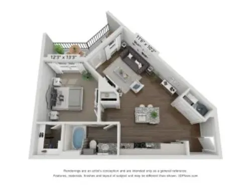 Heritage Towers Lewisville FloorPlan 5