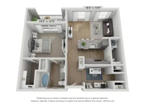 Heritage Towers Lewisville FloorPlan 6