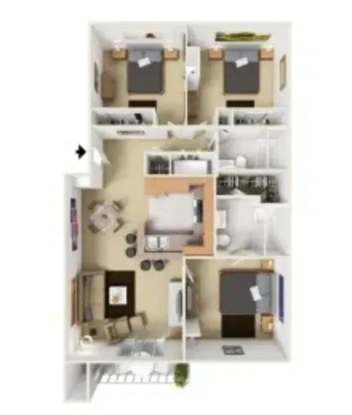 Highland Luxury Living Lewisville FloorPlan 5