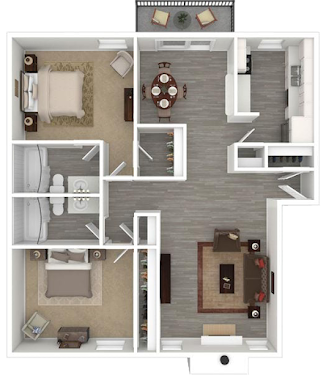 La Mirada Richardson Apartment Floor Plan 2